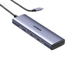 Adapteris Ugreen 20956 CM511 6in1 USB-C / HDMI 3USB3.0 SD/TF 4K kaina ir informacija | Adapteriai, USB šakotuvai | pigu.lt