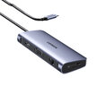 Адаптер Ugreen 80133 CM179 10in1 Type-C До HDMI VGA 3USB3.0 SD/TF PD100W AUX 3.5mm 1000mbps для HUAWEI Mate40/P50 Samsung S20