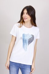 Marškinėliai moterims Myastreet, balti цена и информация | Женские футболки | pigu.lt