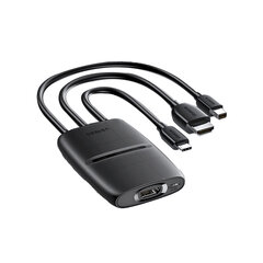 Adapteris Ugreen 20484 CM437 3in1 Type-C/MiniDP/HDMI / HDMI 4K PVC kaina ir informacija | Adapteriai, USB šakotuvai | pigu.lt