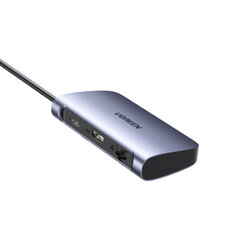 Адаптер Ugreen 50852 CM212 7in1 Type-C До PD100W HDMI 1000mbps 2USB3.0 SD/TF для HUAWEI Mate40/P50 Samsung S20 цена и информация | Адаптеры, USB-разветвители | pigu.lt