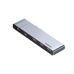 Adapteris Ugreen 60565 CM218 5in1 Type-C / Thunderbolt3 3USB3.0 Pro/Air kaina ir informacija | Adapteriai, USB šakotuvai | pigu.lt