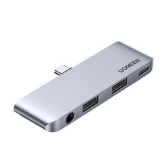 Адаптер Ugreen 20198 CM423 4in1 Type-C До HUB AUX 3.5mm USB3.0 PD100W для iPadPro цена и информация | Адаптеры, USB-разветвители | pigu.lt