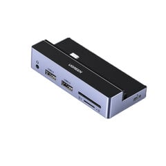 Adapteris Ugreen 70687 CM317 6in1 Type-C / AUX 3.5mm 2USB3.0 SD/TF kaina ir informacija | Adapteriai, USB šakotuvai | pigu.lt