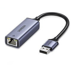 Адаптер Ugreen 50921 USB До RJ45 100mbps Алюминиевый сплав цена и информация | Адаптеры, USB-разветвители | pigu.lt