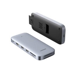 Adapteris Ugreen 60612 CM440 M.2 NVMe/SATA Type-C / 5V/2A HDMI USB3.2 SD/TF kaina ir informacija | Adapteriai, USB šakotuvai | pigu.lt