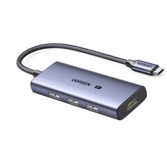Adapteris Ugreen 50629 CM500 4in1 Type-C / 3USB3.0 HDMI2.1 kaina ir informacija | Adapteriai, USB šakotuvai | pigu.lt