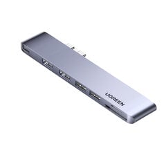 Adapteris Ugreen 80548 CM356 7in1 Type-C / PD3.0 2HDMI USB3.0 SD/TFPro/Air kaina ir informacija | Adapteriai, USB šakotuvai | pigu.lt