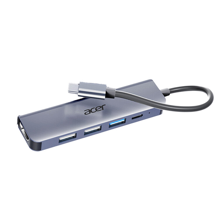 Adapteris Acer HY41-T5 5in1 Type-C / 3USB PD HDMI kaina ir informacija | Adapteriai, USB šakotuvai | pigu.lt