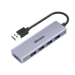 Адаптер Erazer HA05-2 5in1 Type-C До 4USB3.0 Type-C 1m для HUAWEI Mate40/P50 Samsung S20 цена и информация | Адаптеры, USB-разветвители | pigu.lt