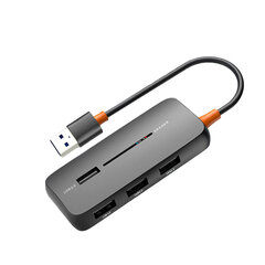 Adapteris Erazer HA04-1 4in1 USB / 4USB2.0 ABS 0.15m kaina ir informacija | Adapteriai, USB šakotuvai | pigu.lt