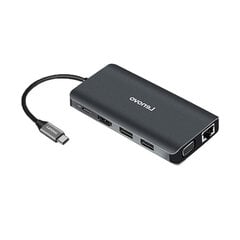 Adapteris Lenovo LX0801 11in1 Type-C / AUX 3.5mm PD 2USB3.0 2USB2.0 HDMI VGA SD/TF kaina ir informacija | Adapteriai, USB šakotuvai | pigu.lt