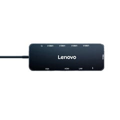 Адаптер Lenovo 36004372 11in1 Type-C До HDMI VGA PD 1000mbps SD/TF AUX 3.5mm 2USB3.0 2USB2.0 для HUAWEI Mate40/P50 Samsung S20 цена и информация | Адаптеры, USB-разветвители | pigu.lt