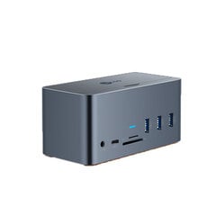 Адаптер Lecoo LKC1313H 17in1 Type-C До 2USB2.0 3USB3.0 1000mbps 2HDMI VGA SD/TF 3PD SSD для HUAWEI Mate40/P50 Samsung S20 цена и информация | Адаптеры, USB-разветвители | pigu.lt