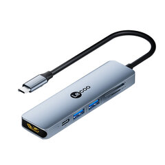 Adapteris Lecoo LKC1305H 6in1 Type-C / 2USB3.0 HDMI SD/TF kaina ir informacija | Adapteriai, USB šakotuvai | pigu.lt