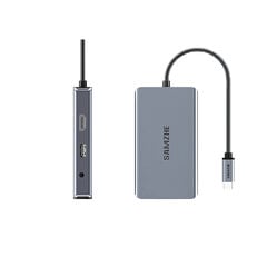 Adapteris Samzhe DK-L9 9in1 Type-C / 2USB2.0 HDMI VGA AUX 3.5mm SD/TF kaina ir informacija | Adapteriai, USB šakotuvai | pigu.lt