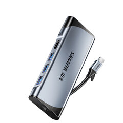 Adapteris Samzhe DK-S05X 5in1 Type-C / HDMI PD 3USB3.0 kaina ir informacija | Adapteriai, USB šakotuvai | pigu.lt