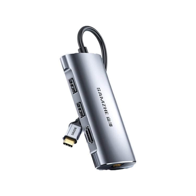 Adapteris Samzhe TH-02 5in1 Type-C / HDMI 2USB2.0 PD kaina ir informacija | Adapteriai, USB šakotuvai | pigu.lt