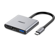 Адаптер Pisen PGM-HB07 3in1 Type-C До HDMI USB3.0 PD100W для HUAWEI Mate40/P50 Samsung S20 цена и информация | Адаптеры, USB-разветвители | pigu.lt