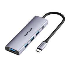 Adapteris Pisen PGM-HB08 5in1 Type-C / 4USB3.0 LED 5V IN kaina ir informacija | Adapteriai, USB šakotuvai | pigu.lt