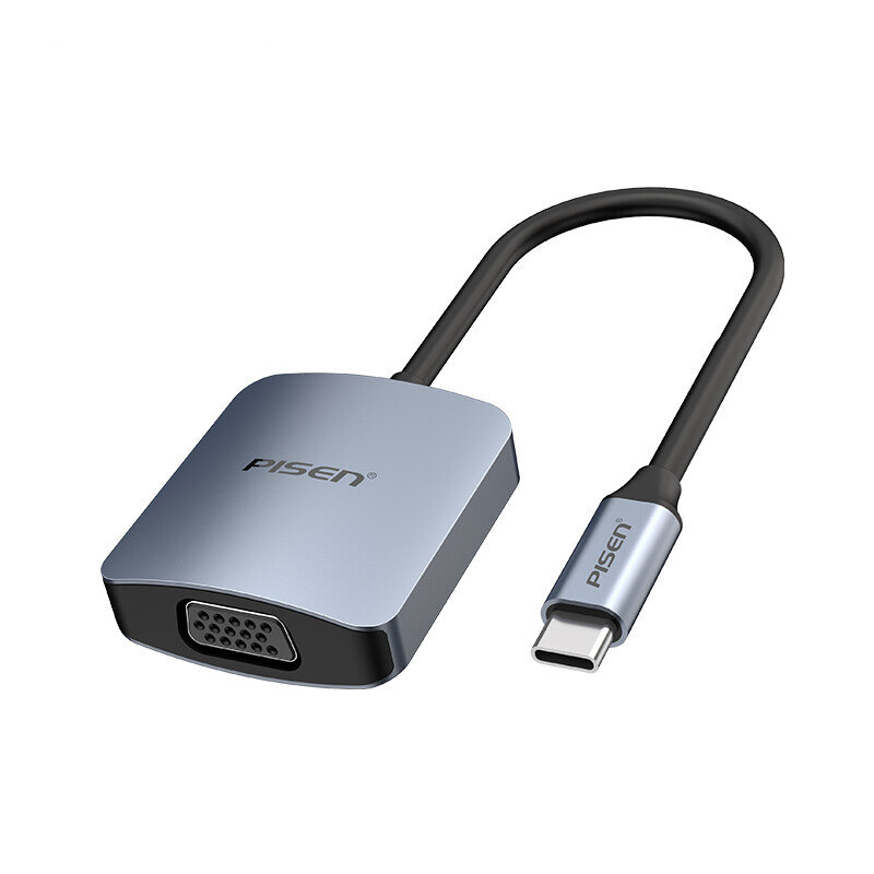 Adapteris Pisen NJ-TC11 2in1 Type-C / HDMI VGA kaina ir informacija | Adapteriai, USB šakotuvai | pigu.lt