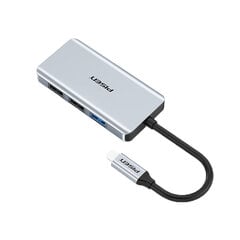 Адаптер Pisen NJ-TC26 5in1 Type-C До USB3.0 2USB2.0 HDMI PD100W для HUAWEI Mate40/P50 Samsung S20 цена и информация | Адаптеры, USB-разветвители | pigu.lt