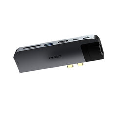 Adapteris Pisen NJ-TC23 8in1 Type-C / Thunderbolt3 2USB3.0 USB2.0 HDMI SD/TF USB-C kaina ir informacija | Adapteriai, USB šakotuvai | pigu.lt