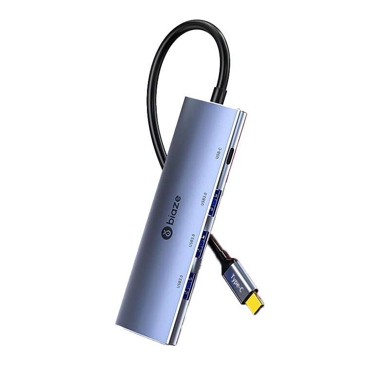 Adapteris Biaze HUB5P 5in1 Type-C / 3USB3.0 HDMI цена и информация | Adapteriai, USB šakotuvai | pigu.lt