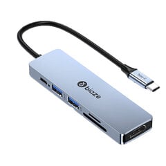 Адаптер Biaze HUB6 6in1 Type-C До USB3.0 USB2.0 PD60W SD/TF HDMI для HUAWEI Mate40/P50 Samsung S20 цена и информация | Адаптеры, USB-разветвители | pigu.lt