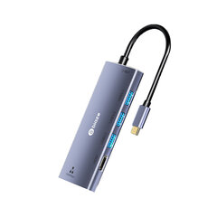 Адаптер Biaze R27 6in1 Type-C До 3USB3.0 HDMI 1000mbps PD для HUAWEI Mate40/P50 Samsung S20 цена и информация | Адаптеры, USB-разветвители | pigu.lt