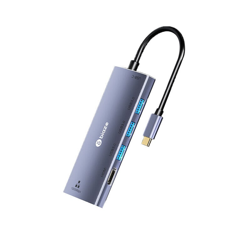 Adapteris Biaze R27 6in1 Type-C / 3USB3.0 HDMI PD цена и информация | Adapteriai, USB šakotuvai | pigu.lt