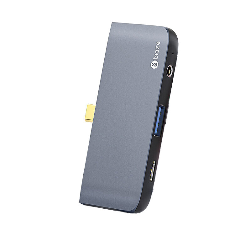 Adapteris Biaze R38 4in1 Type-C / USB3.0 PD HDMI AUX 3.5mm/Air kaina ir informacija | Adapteriai, USB šakotuvai | pigu.lt