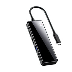 Adapteris Aigo H6JD 6in1 Type-C / USB3.0 USB2.0 HDMI SD/TF PD kaina ir informacija | Adapteriai, USB šakotuvai | pigu.lt