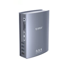 Адаптер Orico TB3-S3 15in1 Type-C До 2Thunderbolt3 AUX 3.5mm 1000mbps SD/TF 2Type-C 3USB3.1 2USB3.0 2USB2.0 S/PDIF DC60W DP1.4 для HUAWEI Mate40/P50 Samsung S20 цена и информация | Адаптеры, USB-разветвители | pigu.lt