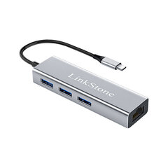 Adapteris LinkStone C318D 4in1 Type-C / 3USB3.0 kaina ir informacija | Adapteriai, USB šakotuvai | pigu.lt