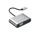 Adapteris LinkStone C318B 4in1 Type-C / PD HDMI USB3.0 VGA