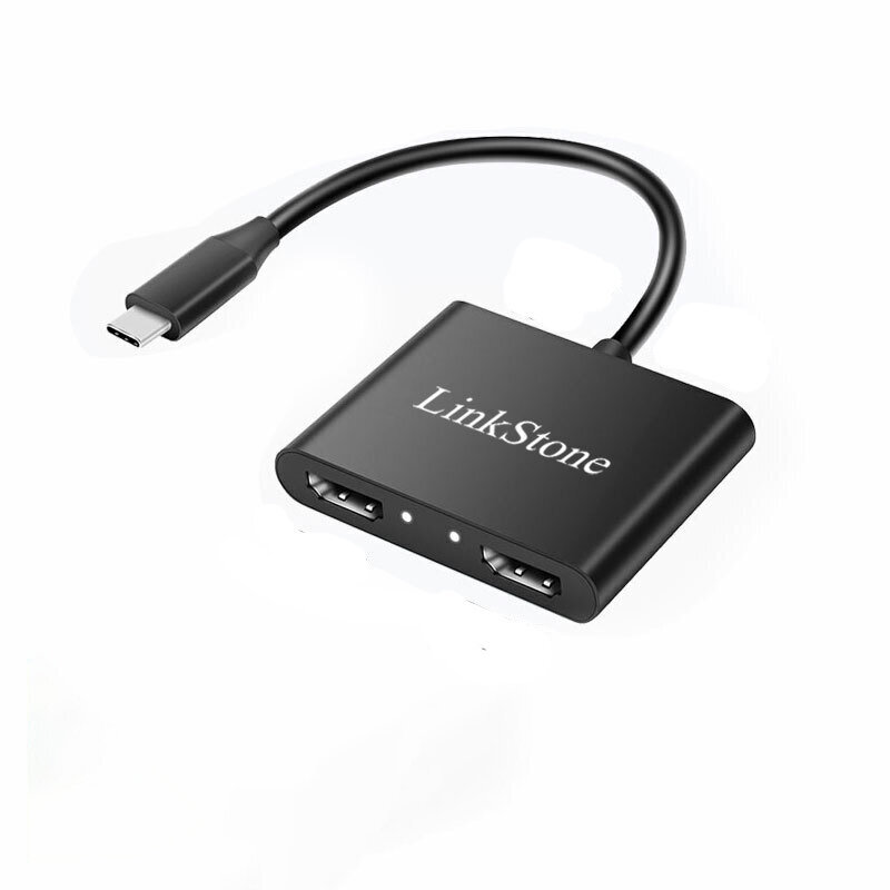 Adapteris LinkStone C318F 4in1 Type-C / PD 2HDMI USB3.0 Type-C kaina ir informacija | Adapteriai, USB šakotuvai | pigu.lt