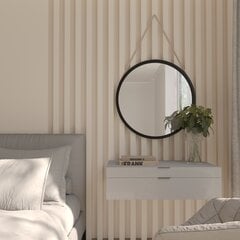 Зеркало круглое на веревочке Grace, 60 см, черного цвета цена и информация | Зеркала | pigu.lt
