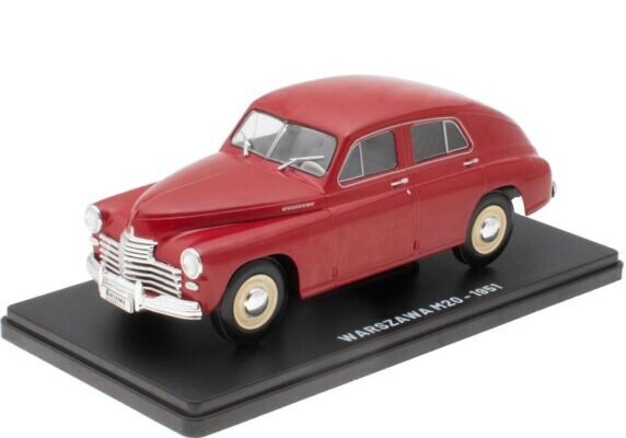 Warszawa M20 1951 Dark Red HACHETTE 1:24 LSA086 kaina ir informacija | Kolekciniai modeliukai | pigu.lt