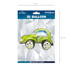 Balionas Automobilis, 57x38 cm, žalias kaina ir informacija | Balionai | pigu.lt