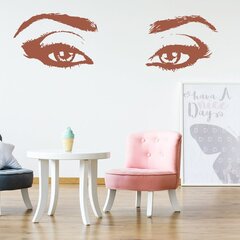 Виниловая наклейка на стену розового цвета Красивые глаза Декор интерьера - 120 х 45 см цена и информация | Интерьерные наклейки | pigu.lt