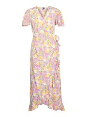 Vero Moda женское платье 10290768*02, лиловый/желтый 5715418818080 цена и информация | Платья | pigu.lt