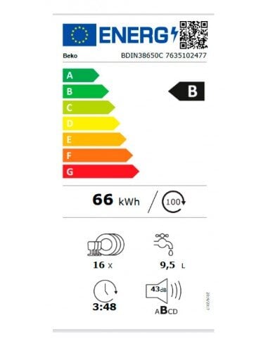 Beko BDIN38650C цена и информация | Indaplovės | pigu.lt