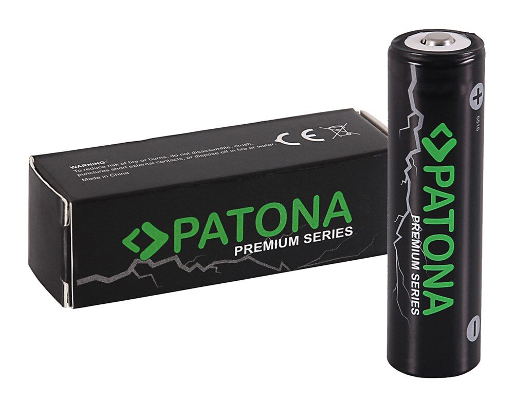 Patona Premium PA-LA-6516 18650 mygtuko viršuje esanti baterija 3350 mAh, 3,7 V, Li-Io цена и информация | Akumuliatoriai fotoaparatams | pigu.lt