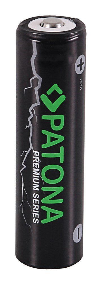 Patona Premium PA-LA-6516 18650 mygtuko viršuje esanti baterija 3350 mAh, 3,7 V, Li-Io цена и информация | Akumuliatoriai fotoaparatams | pigu.lt