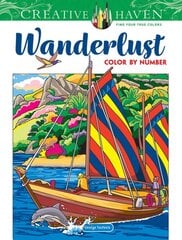 Creative Haven Wanderlust Color by Number цена и информация | Книжки - раскраски | pigu.lt