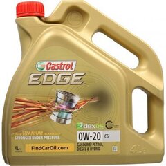 Castrol 0W20 C5 Edge Titanium 0W/20 sintetinė alyva, 4L цена и информация | Моторные масла | pigu.lt