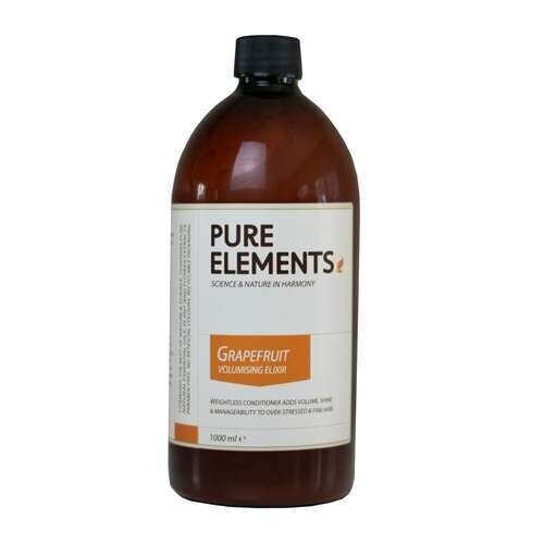 Apimties plaukams suteikiantis balzamas Pure Elements Grapefruit Volumising Elixir, 1000ml kaina ir informacija | Balzamai, kondicionieriai | pigu.lt