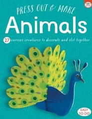Press out & make animals kaina ir informacija | Knygos mažiesiems | pigu.lt