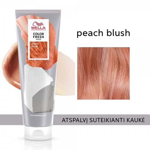 Tonuojanti plaukų kaukė Wella Professionals Color Fresh Mask, Peach Blush, 150 ml kaina ir informacija | Priemonės plaukų stiprinimui | pigu.lt